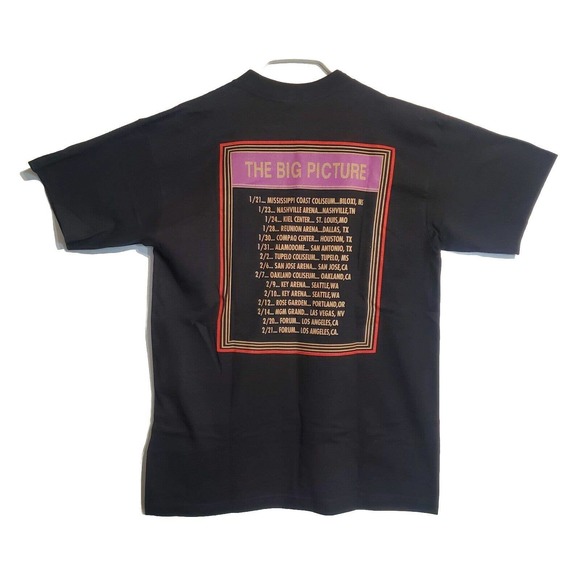 VINTAGE Elton John Shirt Mens Large Black Concert Tee Polygram 90s 1997 - Picture 5 of 9